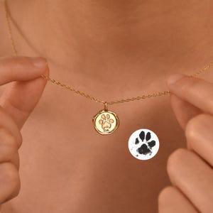 Collar con huella de pata de mascota • Regalo conmemorativo personalizado para su mascota • Collar con huella de pata de su mascota • Regalo personalizado para ella • Amantes de los animales