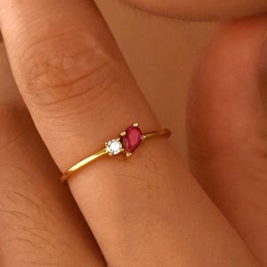 Customized Family Birthstone Ring • Custom Stacking Ring • Perfect Couples Gift For Her •2 Birthstone Ring•Mother's Day Gift•Bridesmaid Gift