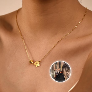 Pet Photo Projection Necklace: Custom Paw Print Memorial Jewelry