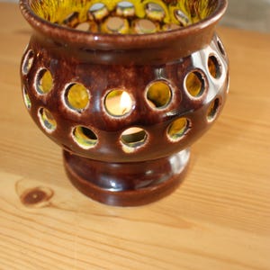 Vintage JIE GANTOFTA Ceramic Candle Holder: Scandinavian 1970s Design