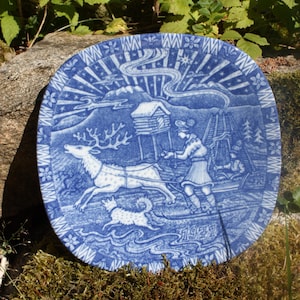 Rörstrand Sweden 1971 Christmas Plate: Gunnar Nylund Design, Collectible Vintage Jultallrik