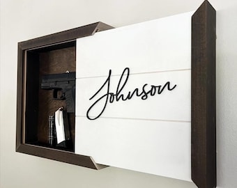 Hidden Gun Concealment - Gun Storage - Custom Gifts For Men - Father's Day Gift - Christmas Gift for Husband- Anniversary Gift for Men