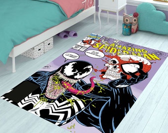 Spiderman Rug,Cartoon Character Rug,Kids room rug,Spiderman Comic Rug,Chield Rug,Cartoon Cover Rug,Movie rug,Magazine Cover Rug,gift for son