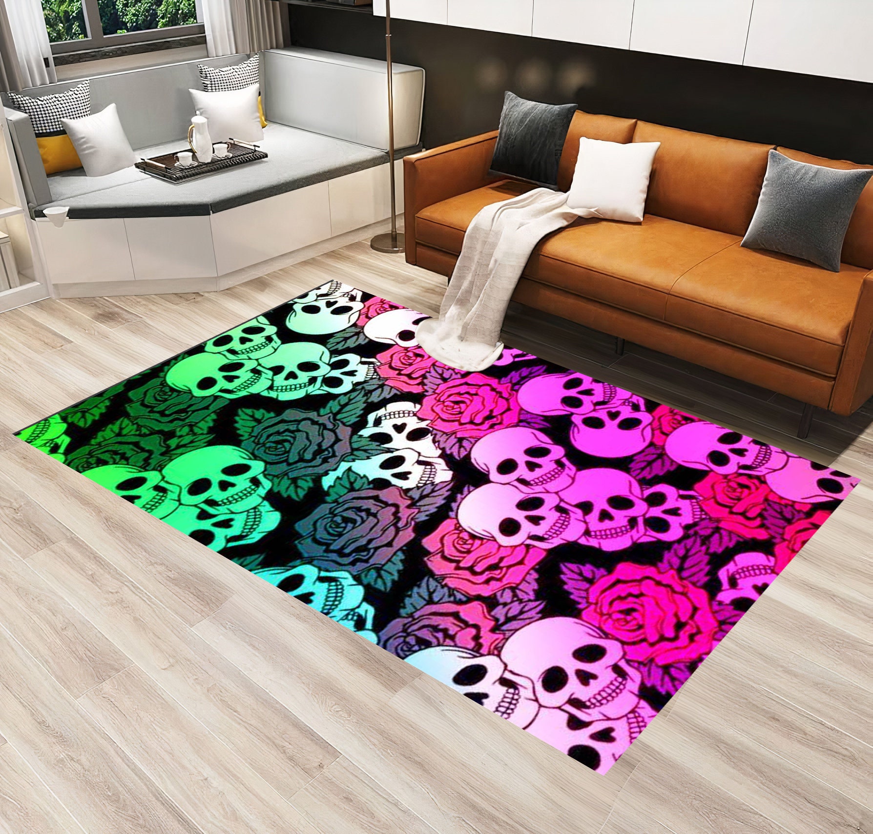 Discover Young Room Rug, Skull Rug,Gothic Rug,Fear Rug,Horror Rug,halloween Rug Fear Skull Rug,Skull Mat,Gothic Skull Rug,,Gift For Him,Horror Decor,