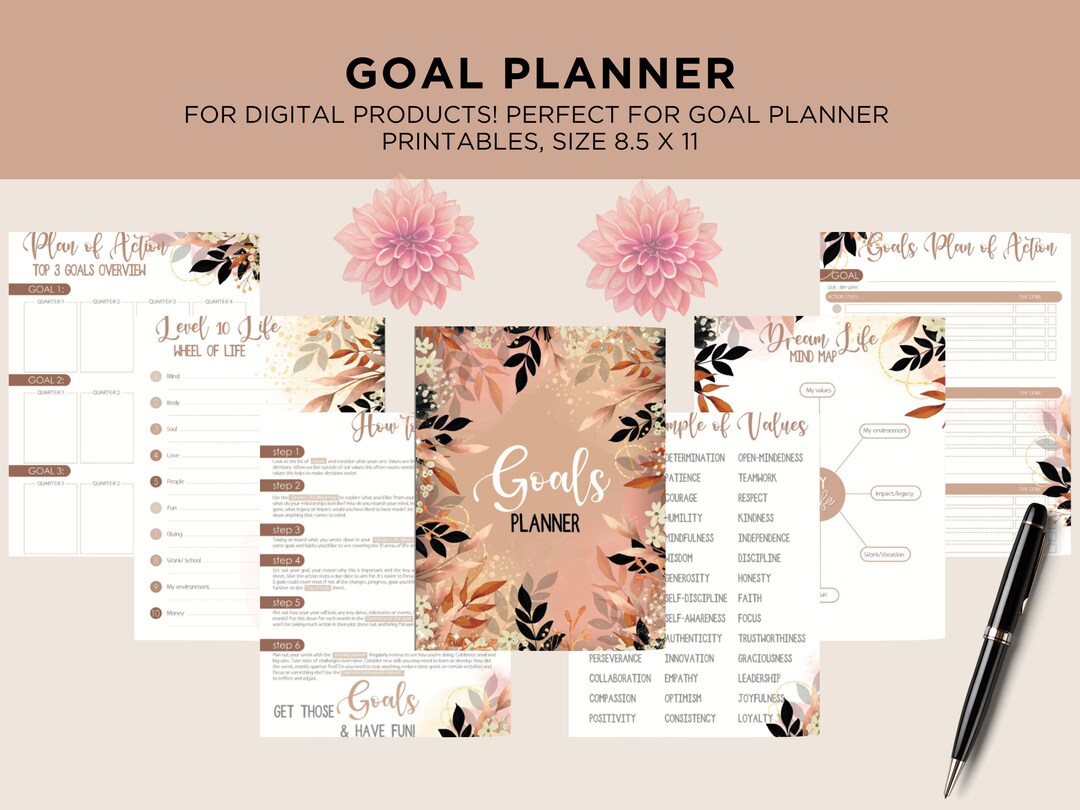 2026 Goal Planner Bundle, SMART Goal Setting Kit (printable) - Etsy