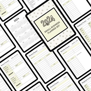 Minimalist Small Business Planner Set, Business Template, Business Goal, Editable Business Planner, Digital Planner