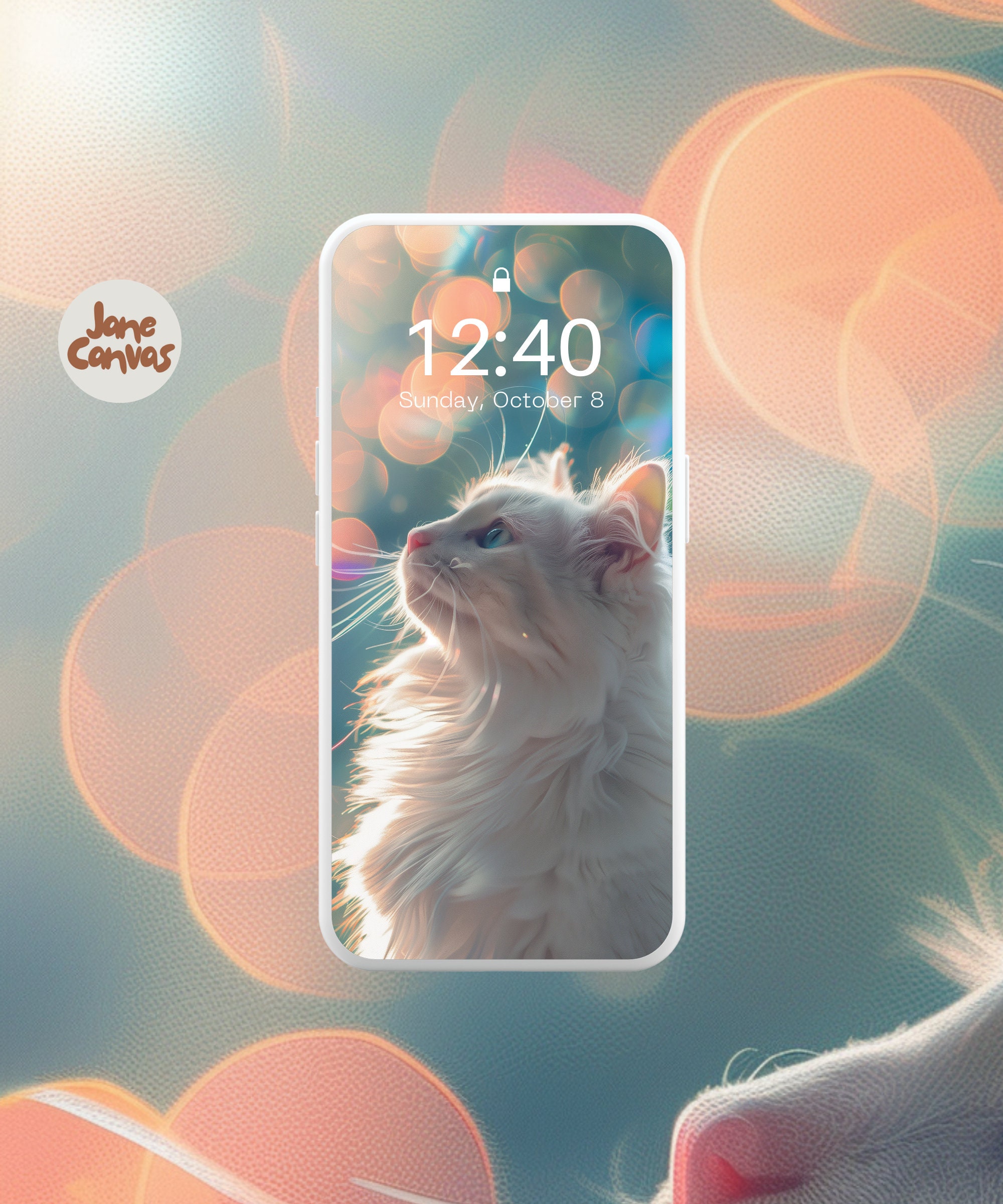 IPhone 4K Wallpaper Dreamy Cat - Etsy
