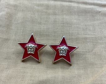 Vintage Versace Gold Star earrings