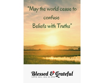 Blessed & Grateful Beliefs and Truths Matte Vertical Posters