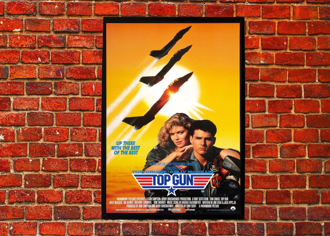 Top Gun 1986 Classic Movie Cover Poster Canvas Matte Silk A1 A2 A3 A4