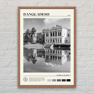 Black and White, Bangladesh Print, Bangladesh Wall Art, Bangladesh Poster, Bangladesh Photo, Bangladesh Poster Print, Bangladesh Decor image 1