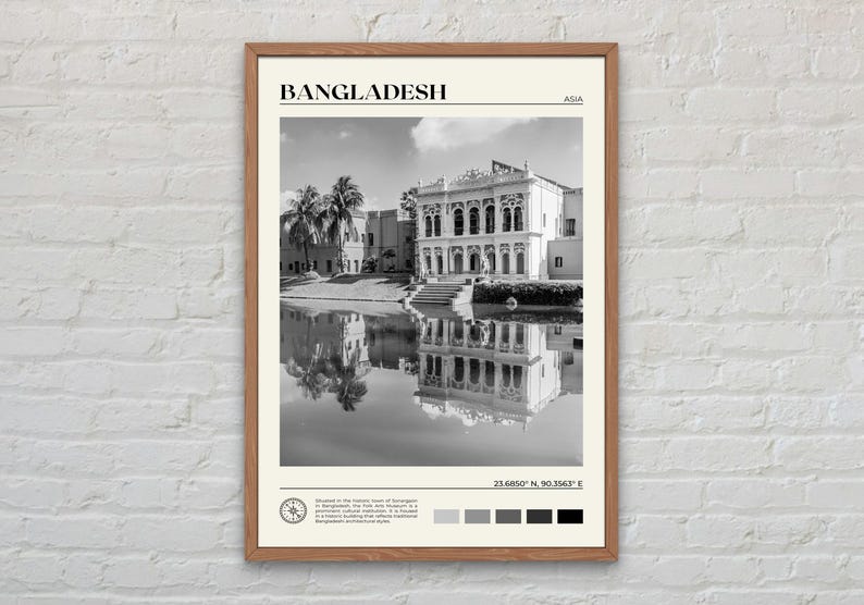Black and White, Bangladesh Print, Bangladesh Wall Art, Bangladesh Poster, Bangladesh Photo, Bangladesh Poster Print, Bangladesh Decor image 1