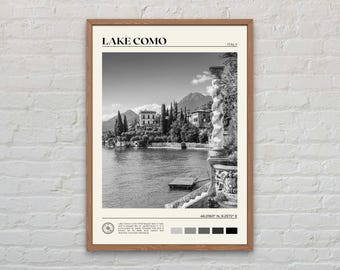 Black and White, Lake Como Print, Lake Como Wall Art, Lake Como Poster, Lake Como Photo, Lake Como Poster Print, Lake Como Decor, Italy