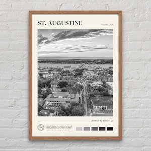 Black and White, St Augustine Print, St Augustine Wall Art, St Augustine Poster, St Augustine Photo, Saint Augustine Poster Print, Florida