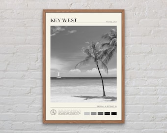 Black and White, Key West Print, Key West Wall Art, Key West Poster, Key West Photo, Key West Poster Print, Key West Wall Decor, Florida