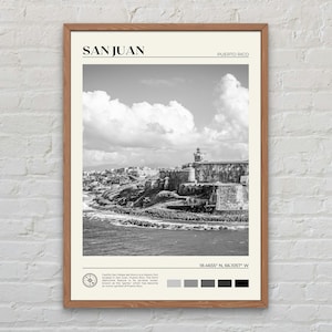 Black and White, San Juan Print, San Juan Wall Art, San Juan Poster, San Juan Photo, San Juan Poster Print, San Juan Decor, Puerto Rico