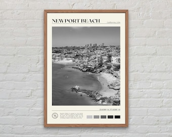 Schwarz und weiß, Newport Beach Druck, Newport Beach Wandkunst, Newport Beach Poster, Newport Beach Foto, Newport Beach Decor, Kalifornien
