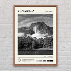Black and White, Venezuela Print, Venezuela Wall Art, Venezuela Poster, Venezuela Photo, Venezuela Poster Print, Venezuela Wall Decor