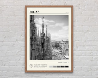 Black and White, Milan Print, Milan Wall Art, Milan Poster, Milan Photo, Milan Poster Print, Milan Wall Decor, Italy Poster Print, Europe