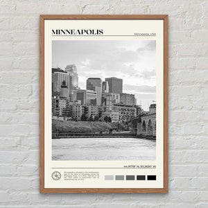 Black and White, Minneapolis Print, Minneapolis Art, Minneapolis Poster, Minneapolis Photo, Minneapolis Poster Print, Minneapolis Decor