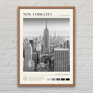 Schwarz und weiß, New York City Druck, New York City Wandkunst, New York City Poster, New York City Foto, New York City Poster Druck