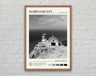 Black and White, Marin County Print, Marin County Wall Art, Marin County Poster, Marin County Photo, Marin County Poster Print, California