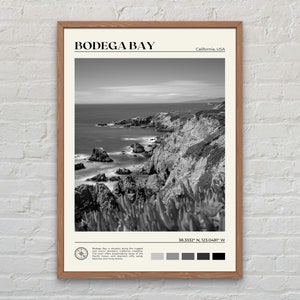 Schwarzweiß, Bodega Bay Druck, Bodega Bay Wandkunst, Bodega Bay Poster, Bodega Bay Foto, Bodega Bay Poster Druck, Bodega Bay Dekor
