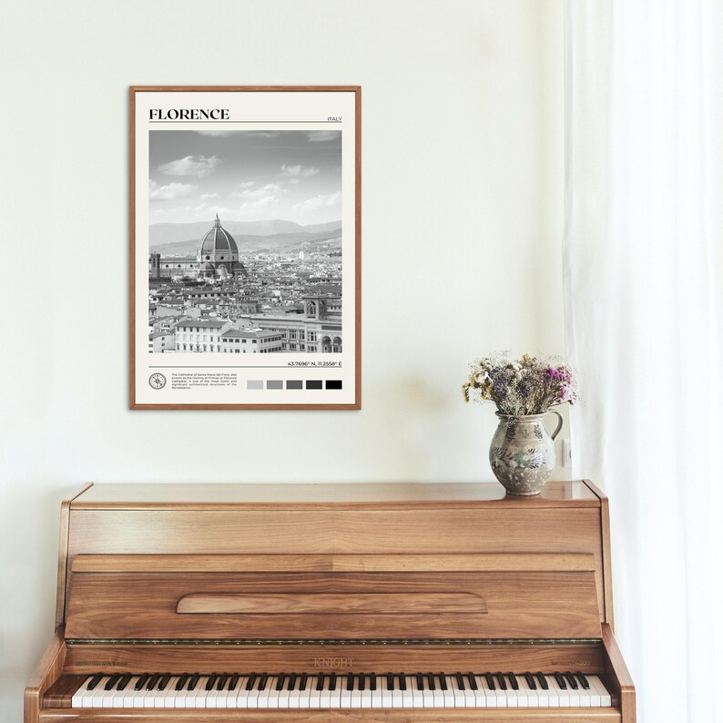 Black and White, Florence Print, Florence Wall Art, Florence Poster, Florence Photo, Florence Poster Print, Florence Wall Decor, Italy image 4