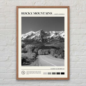 Black and White, Rocky Mountain National Park Print, Rocky Mountain Wall Art, Rocky Mountain Poster, Rocky Mountain Photo, Colorado, USA