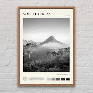 Black and White, South Africa Print, South Africa Wall Art, South Africa Poster, South Africa Photo, South Africa Wall Decor, Cape Town