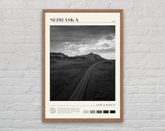 Black and White, Nebraska Print, Nebraska Wall Art, Nebraska Poster, Nebraska Photo, Nebraska Poster Print, Nebraska Wall Decor, USA Print