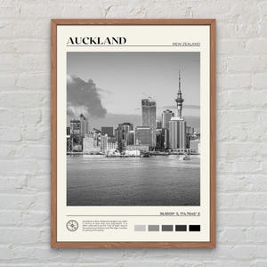 Noir et blanc, impression d&#39;Auckland, art d&#39;Auckland, affiche d&#39;Auckland, photo d&#39;Auckland, impression d&#39;affiche d&#39;Auckland, décoration murale d&#39;Auckland, Nouvelle-Zélande