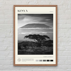 Black and White, Kenya Print, Kenya Wall Art, Kenya Poster, Kenya Photo, Kenya Poster Print, Kenya Wall Decor, Africa Poster Print