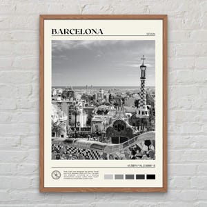 Black and White, Barcelona Print, Barcelona Wall Art, Barcelona Poster, Barcelona Photo, Barcelona Poster Print, Barcelona Decor, Spain image 1