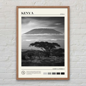 Black and White, Kenya Print, Kenya Wall Art, Kenya Poster, Kenya Photo, Kenya Poster Print, Kenya Wall Decor, Africa Poster Print