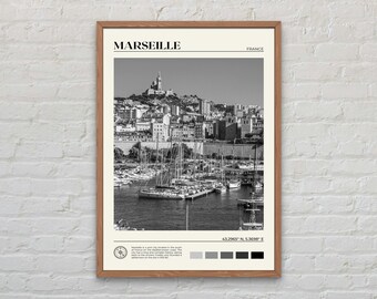 Black and White, Marseille Print, Marseille Wall Art, Marseille Poster, Marseille Photo, Marseille Poster Print, Marseille Wall Decor