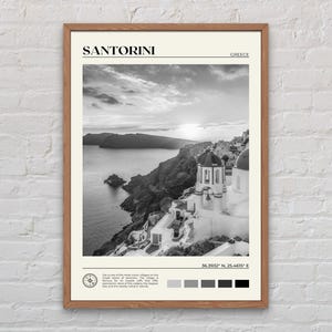 Zwart-wit, Santorini Print, Santorini Wall Art, Santorini poster, Santorini foto, Santorini Poster Print, Santorini Decor, Griekenland