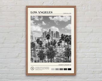 Noir et blanc, impression Los Angeles, art mural Los Angeles, affiche de Los Angeles, photo de Los Angeles, impression d'affiche de Los Angeles, Californie