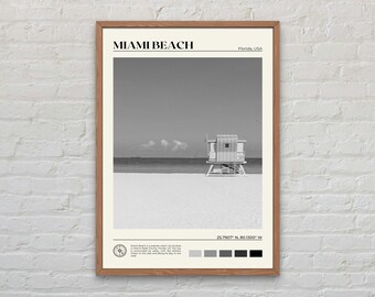 Black and White, Miami Beach Print, Miami Beach Art, Miami Beach Poster, Miami Beach Photo, Miami Beach Poster Print, Miami Beach Decor