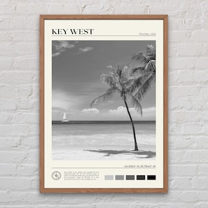 Black and White, Key West Print, Key West Wall Art, Key West Poster, Key West Photo, Key West Poster Print, Key West Wall Decor, Florida