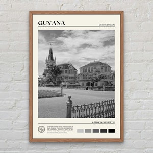 Black and White, Guyana Print, Guyana Wall Art, Guyana Poster, Guyana Photo, Guyana Poster Print, Guyana Wall Decor, South America Print