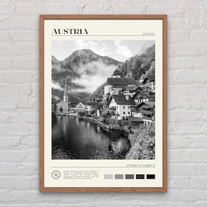 Black and White, Austria Print, Austria Wall Art, Austria Poster, Austria Photo, Austria Poster Print, Austria Wall Decor, Europe Poster