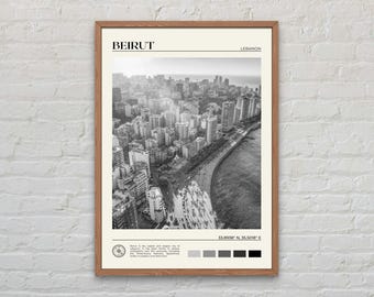 Black and White, Beirut Print, Beirut Wall Art, Beirut Poster, Beirut Photo, Beirut Poster Print, Beirut Wall Decor, Middle East Poster