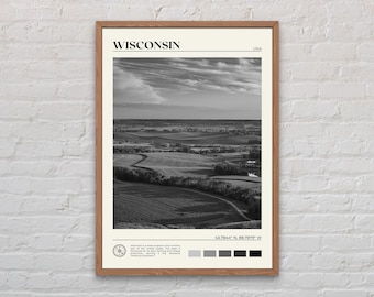 Black and White, Wisconsin Print, Wisconsin Wall Art, Wisconsin Poster, Wisconsin Photo, Wisconsin Poster Print, Wisconsin Wall Decor, USA