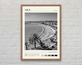 Black and White, Nice Print, Nice Wall Art, Nice Poster, Nice Photo, Nice Poster Print, Nice Wall Decor, French Riviera, France Print