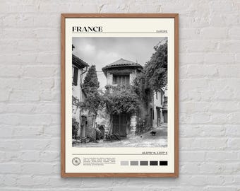 Black and White, France Print, France Wall Art, France Poster, France Photo, France Poster Print, France Wall Decor, Paris, Europe Print