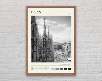 Black and White, Milan Print, Milan Wall Art, Milan Poster, Milan Photo, Milan Poster Print, Milan Wall Decor, Italy Poster Print, Europe