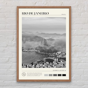 Noir et blanc, impression Rio de Janeiro, art mural Rio de Janeiro, affiche Rio de Janeiro, photo Rio de Janeiro, déco Rio de Janeiro, Brésil