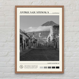 Bianco e nero, stampa Antigua Guatemala, arte murale Antigua Guatemala, poster Antigua Guatemala, foto Antigua Guatemala, poster Guatemala