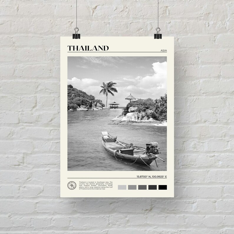 Black and White, Thailand Print, Thailand Wall Art, Thailand Poster, Thailand Photo, Thailand Poster Print, Thailand Wall Decor, Asia image 5